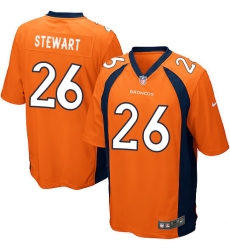 Men's Nike Denver Broncos #26 Darian Stewart Game Orange Team Color NFL Jersey