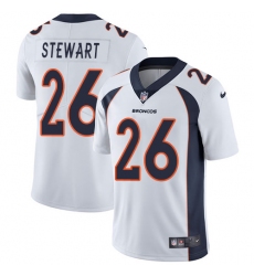 Men's Nike Denver Broncos #26 Darian Stewart White Vapor Untouchable Limited Player NFL Jersey