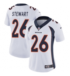 Women's Nike Denver Broncos #26 Darian Stewart Elite White NFL Jersey