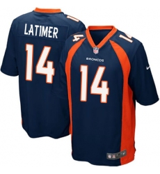 Men's Nike Denver Broncos #14 Cody Latimer Game Navy Blue Alternate NFL Jersey