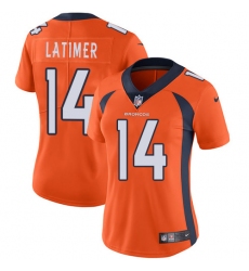 Women's Nike Denver Broncos #14 Cody Latimer Elite Orange Team Color NFL Jersey