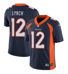 Youth Nike Denver Broncos #12 Paxton Lynch Elite Navy Blue Alternate NFL Jersey