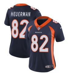 Women's Nike Denver Broncos #82 Jeff Heuerman Elite Navy Blue Alternate NFL Jersey