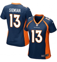 Women's Nike Denver Broncos #13 Trevor Siemian Game Navy Blue Alternate NFL Jersey