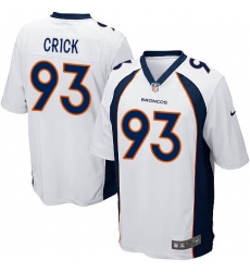 Men's Nike Denver Broncos #93 Jared Crick Game White NFL Jersey