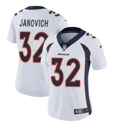 Women's Nike Denver Broncos #32 Andy Janovich White Vapor Untouchable Limited Player NFL Jersey