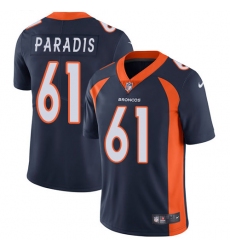 Youth Nike Denver Broncos #61 Matt Paradis Navy Blue Alternate Vapor Untouchable Limited Player NFL Jersey