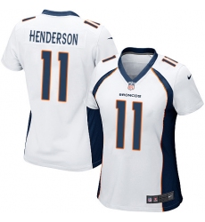 Women's Nike Denver Broncos #11 Carlos Henderson Game White NFL Jersey