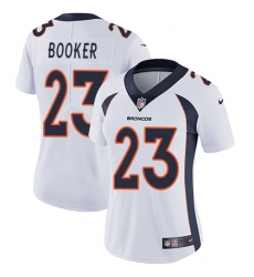 Women's Nike Denver Broncos #23 Devontae Booker Elite White NFL Jersey