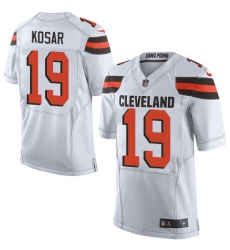Men's Nike Cleveland Browns #19 Bernie Kosar Elite White NFL Jersey