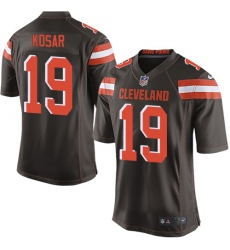 Men's Nike Cleveland Browns #19 Bernie Kosar Game Brown Team Color NFL Jersey