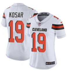 Women's Nike Cleveland Browns #19 Bernie Kosar Elite White NFL Jersey