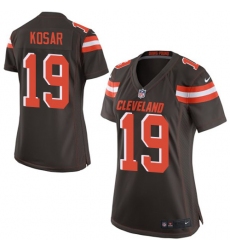 Women's Nike Cleveland Browns #19 Bernie Kosar Game Brown Team Color NFL Jersey