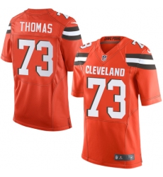Men's Nike Cleveland Browns #73 Joe Thomas Elite Orange Alternate NFL Jersey