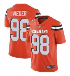 Youth Nike Cleveland Browns #98 Jamie Meder Elite Orange Alternate NFL Jersey