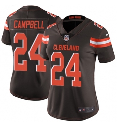 Women's Nike Cleveland Browns #24 Ibraheim Campbell Brown Team Color Vapor Untouchable Limited Player NFL Jersey