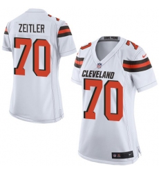 Women's Nike Cleveland Browns #70 Kevin Zeitler Game White NFL Jersey