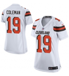 Women's Nike Cleveland Browns #19 Corey Coleman Game White NFL Jersey