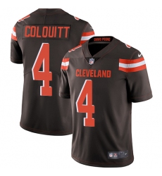 Youth Nike Cleveland Browns #4 Britton Colquitt Elite Brown Team Color NFL Jersey