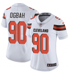 Women's Nike Cleveland Browns #90 Emmanuel Ogbah Elite White NFL Jersey