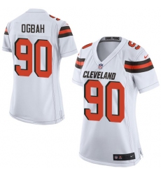 Women's Nike Cleveland Browns #90 Emmanuel Ogbah Game White NFL Jersey