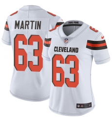 Women's Nike Cleveland Browns #63 Marcus Martin Elite White NFL Jersey