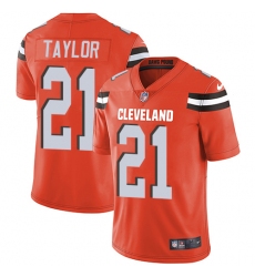 Youth Nike Cleveland Browns #21 Jamar Taylor Elite Orange Alternate NFL Jersey