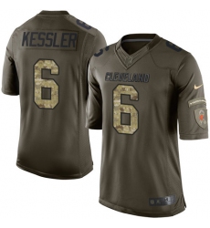 Youth Nike Cleveland Browns #6 Cody Kessler Elite Green Salute to Service NFL Jersey