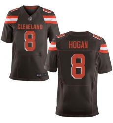 Men's Nike Cleveland Browns #8 Kevin Hogan Elite Brown Team Color NFL Jersey