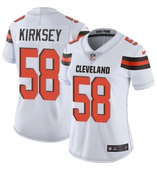 Women's Nike Cleveland Browns #58 Christian Kirksey Elite White NFL Jersey