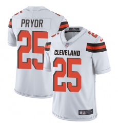 Youth Nike Cleveland Browns #25 Calvin Pryor Elite White NFL Jersey