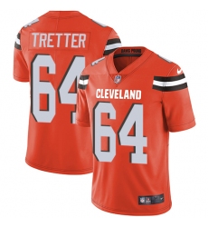 Men's Nike Cleveland Browns #64 JC Tretter Orange Alternate Vapor Untouchable Limited Player NFL Jersey