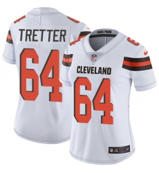 Women's Nike Cleveland Browns #64 JC Tretter Elite White NFL Jersey