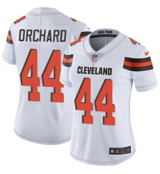 Women's Nike Cleveland Browns #44 Nate Orchard Elite White NFL Jersey