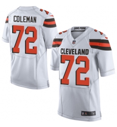Men's Nike Cleveland Browns #72 Shon Coleman Elite White NFL Jersey