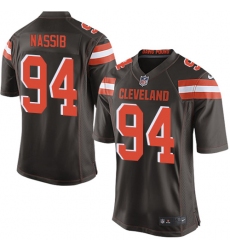 Men's Nike Cleveland Browns #94 Carl Nassib Game Brown Team Color NFL Jersey
