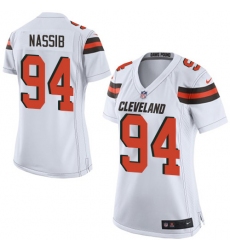 Women's Nike Cleveland Browns #94 Carl Nassib Game White NFL Jersey