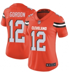 Women's Nike Cleveland Browns #12 Josh Gordon Elite Orange Alternate NFL Jersey