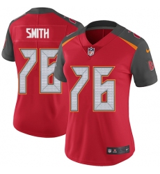 Women's Nike Tampa Bay Buccaneers #76 Donovan Smith Elite Red Team Color NFL Jersey