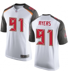 Men's Nike Tampa Bay Buccaneers #91 Robert Ayers Game White NFL Jersey