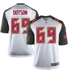 Men's Nike Tampa Bay Buccaneers #69 Demar Dotson Game White NFL Jersey
