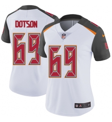 Women's Nike Tampa Bay Buccaneers #69 Demar Dotson Elite White NFL Jersey