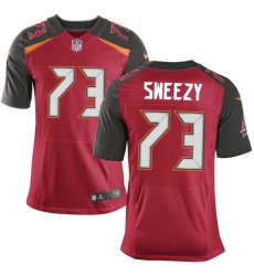 Men's Nike Tampa Bay Buccaneers #73 J. R. Sweezy Elite Red Team Color NFL Jersey