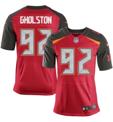 Men's Nike Tampa Bay Buccaneers #92 William Gholston Elite Red Team Color NFL Jersey