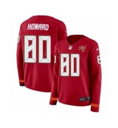 Women's Nike Tampa Bay Buccaneers #80 O. J. Howard Limited Red Therma Long Sleeve NFL Jersey