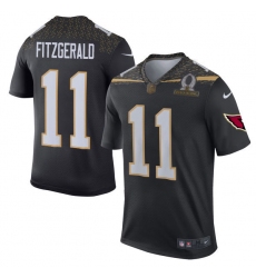 Men's Nike Arizona Cardinals #11 Larry Fitzgerald Elite Black Team Irvin 2016 Pro Bowl NFL Jersey