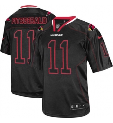 Men's Nike Arizona Cardinals #11 Larry Fitzgerald Elite Lights Out Black NFL Jersey