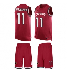 Men's Nike Arizona Cardinals #11 Larry Fitzgerald Limited Red Tank Top Suit NFL Jersey