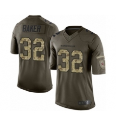 Men's Arizona Cardinals #32 Budda Baker Elite Green Salute to Service Football Jersey