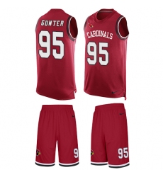 Men's Nike Arizona Cardinals #95 Rodney Gunter Limited Red Tank Top Suit NFL Jersey